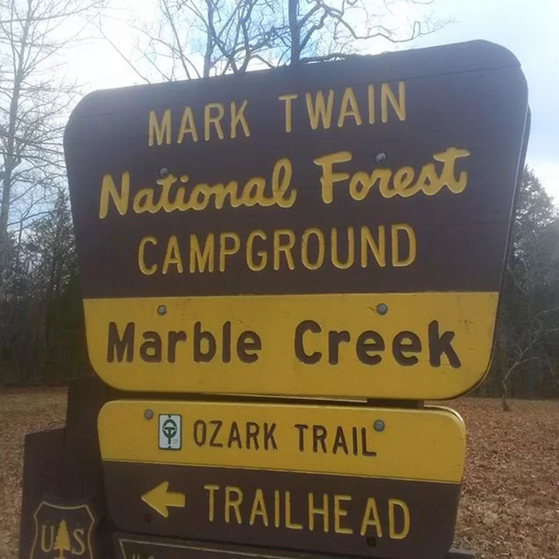 Mark Twain National Forest sign